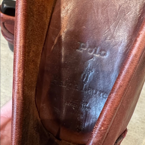 VINTAGE Polo Ralph Lauren mens 9 oxblood tassel bench made loafer shoes - Picture 6 of 6